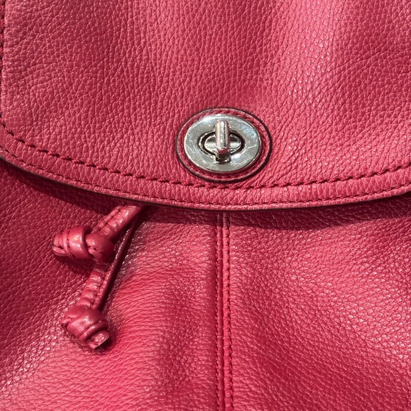 Coach Red Leather Backpack - Picture 3 of 11